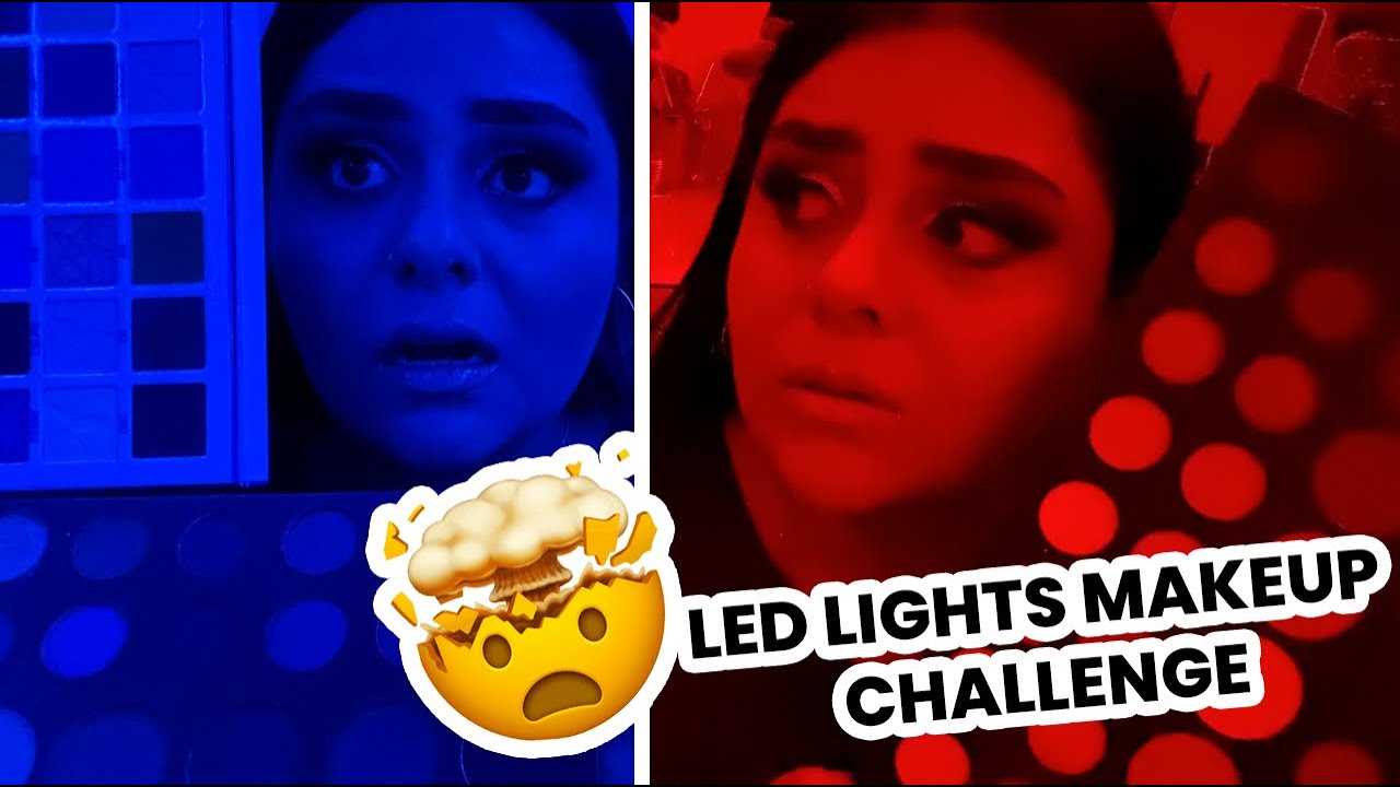 LED Lights Makeup Challenge Bellamontti Vlogs YouTube
