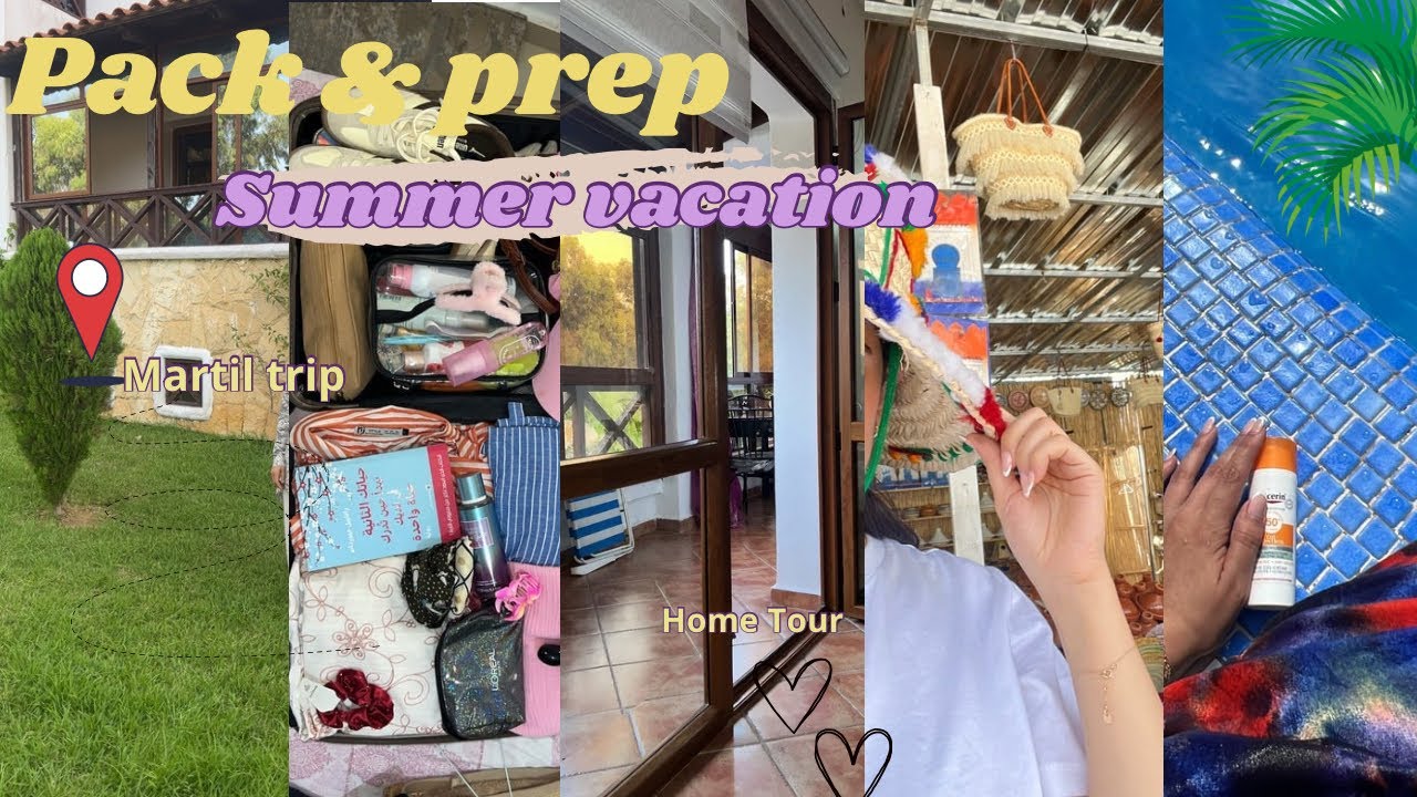 Pack with me for vacation(self care, groceries 🍘…)تحضيرات السفر ✈️الاساسيات 🧳🎀دويرة فالدار الجديدة 
