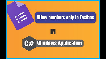 c# tutorial windows application allow numbers only in textbox using c#. net windows application