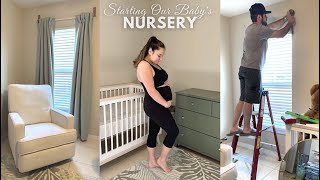 Decorating Our Baby's Nursery | Setting up the Crib, DIY Curtain Rod, NEW Rug & Dresser! by Meg n' Dave 1,026 views 1 year ago 21 minutes