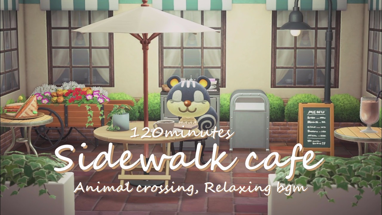 【あつ森 BGM】Sidewalk cafe☕💐 Relaxing BGM  | Animal crossing BGM |  朝のBGM、勉強時間、お風呂時間、眠れない夜などに 🛋️🌙