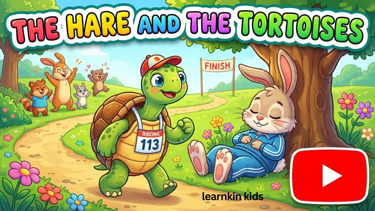 🐢 THE HARE AND THE TORTOISE | Moral Story for Kids | Bedtime Story ...