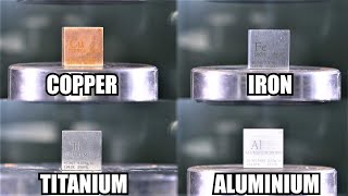 Crushing Solid Metal Cubes with Hydraulic Press Compilation