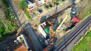 Aerial View West Nicholson Road East Atlantic Ave Bridge Reconstruction Audubon NJ