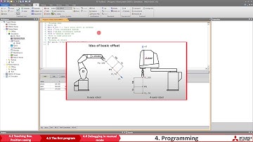 Robot Melfa programming – Lesson 4.3. The first program