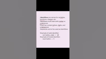Python Identifiers ↑↑Click For Full Video
