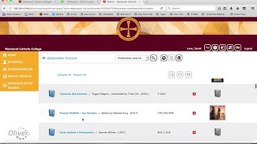 Searching federated databases (EBSCOhost) in Oliver