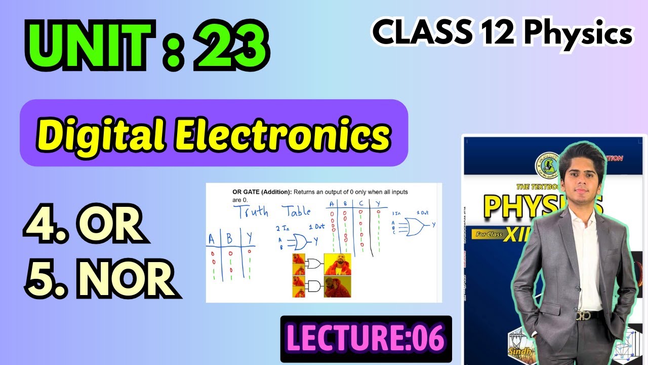 OR & NOR Gate || Chapter 23 Digital Electronics | Class 12 Physics Sindh Board New Book 2024