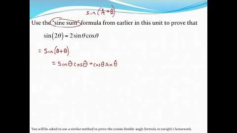 Proving the double-angle formula for sine