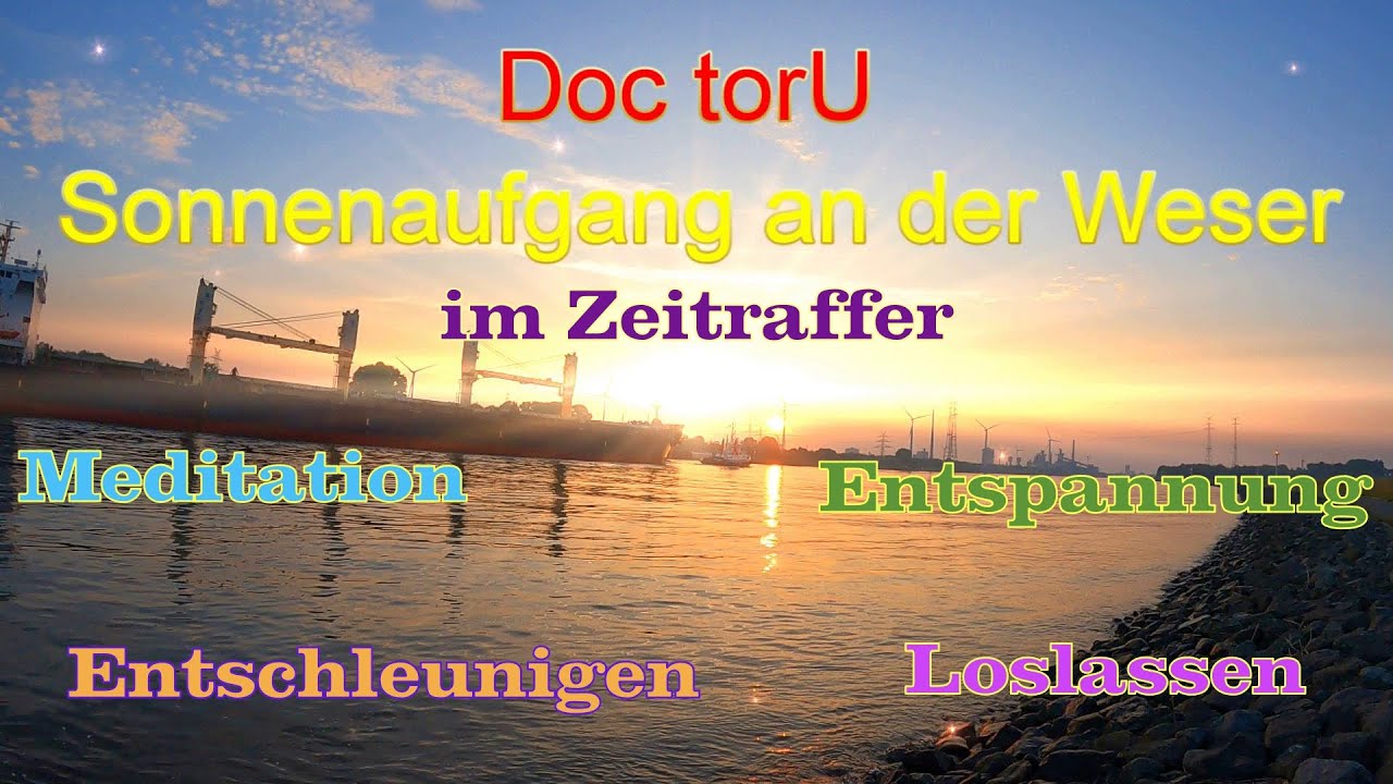 Sonnenaufgang (Zeitraffer) an der Weser (Gopro Hero 9 Black)