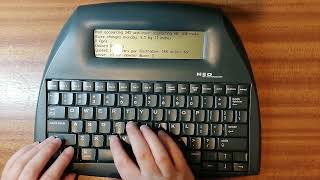 Typing up notes on AlphaSmart Neo, 23 April 2024. Touch typing asmr no speaking.