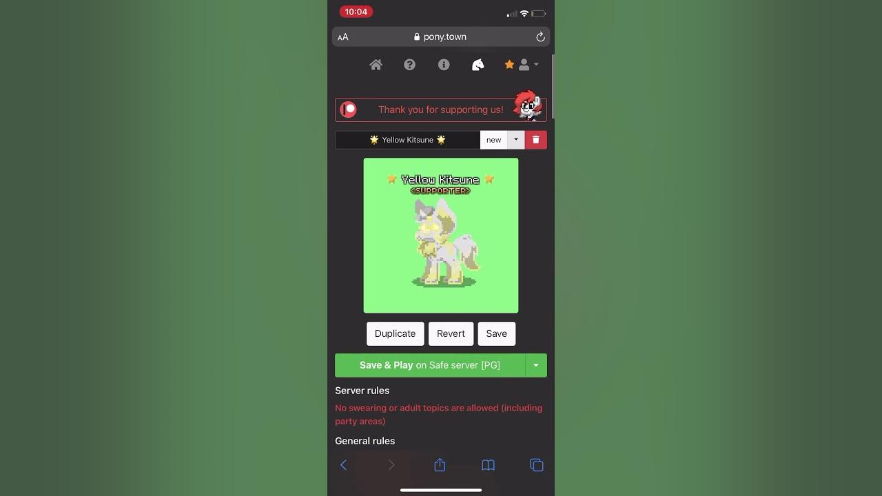 How to make Kitsune ears on pony town! - YouTube