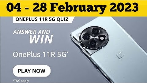 Amazon OnePlus 11R 5G Quiz Answers Today I Amazon Quiz Today I