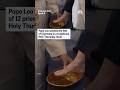 Pope Leo washes the feet of 12 priests in a traditional Holy Thursday ritual