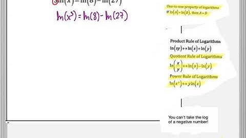 Solving Natural Log Equations Part 1