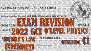 2022 GCE SCIENCE PAPER 1 QUESTION C1