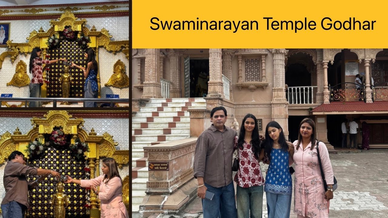 Family ke saath godhar swaminarayan temple 🥰 - YouTube