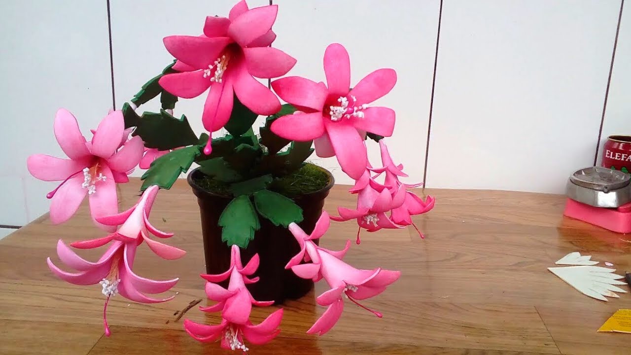 DIY. FLOR DE MAIO EM E.V.A   [  FLOR SEDA] sem frisador