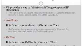 Advanced Use of If Statements in Visual Basic