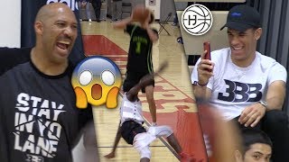 LaMelo Ball BREAKS Defender and Hits Half Court BUZZER BEATER!Drops 40 In Front of Lonzo and Lavar!