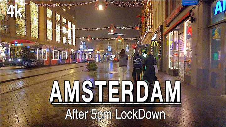 【4k】Amsterdam Holiday Lockdown after 5pm Christmas Walking Tour  | 4k 60| (ASMR) Amsterdam  Sounds