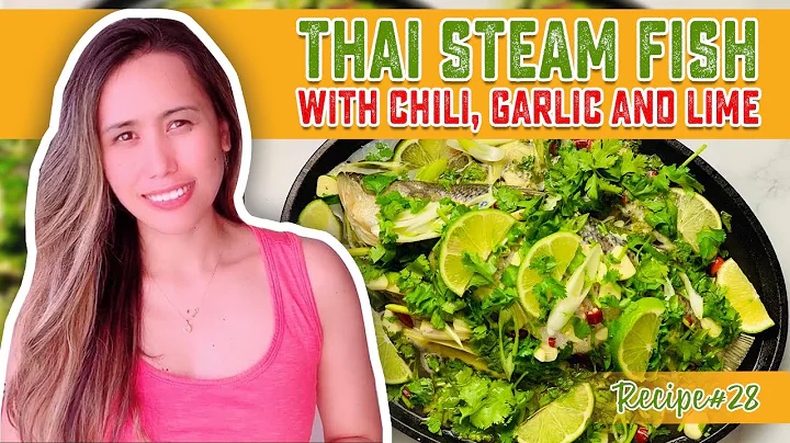 THAI STEAM FISH WITH LIME RECIPE (Pla Neung Manao) | HOW TO MAKE THAI STEAM FISH WITH LIME & GARLIC