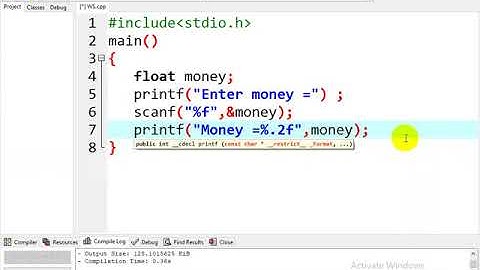 c ws45 กระดาษทศนิยม รับค่า แสดงค่า