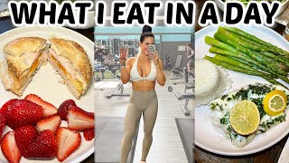 WHAT I EAT IN A DAY TO LOSE FAT & BUILD MUSCLE 🔥💪 | fat loss tips to speed up your results!