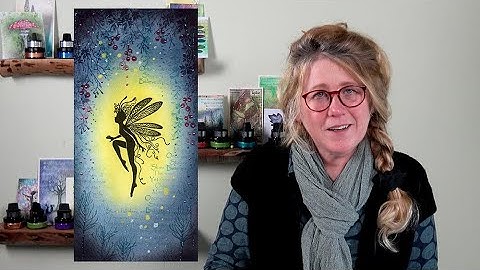 Faith on an Elements Inks background - A Lavinia Stamps Tutorial