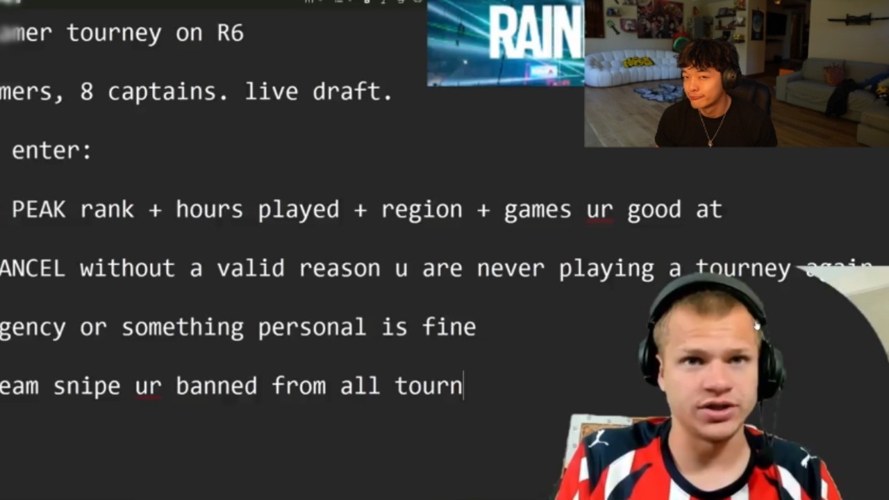 Jason Reacts To Jynxzi's New Rules For His 5v5 Streamer-Only R6 ...