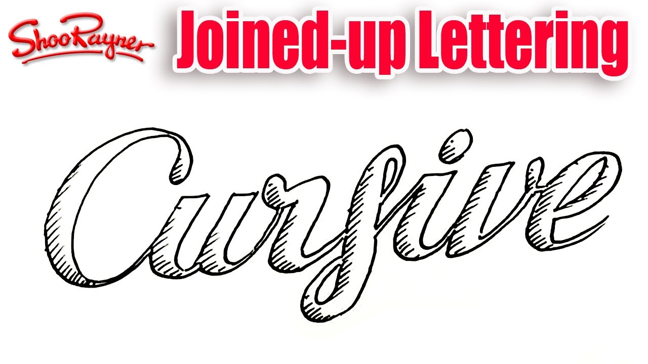 How to draw joined-up letters - realtime tutorial