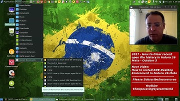 2017 - How to Clear recent open file history in fedora 26 Mate - October 5