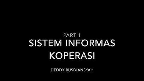 Sistem Informasi Koperasi Berbasis Web