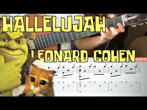 Como tocar - Hallelujah de Leonard Cohen - tab Guitarra clásica (Shrek) /  Guitarbn - YouTube
