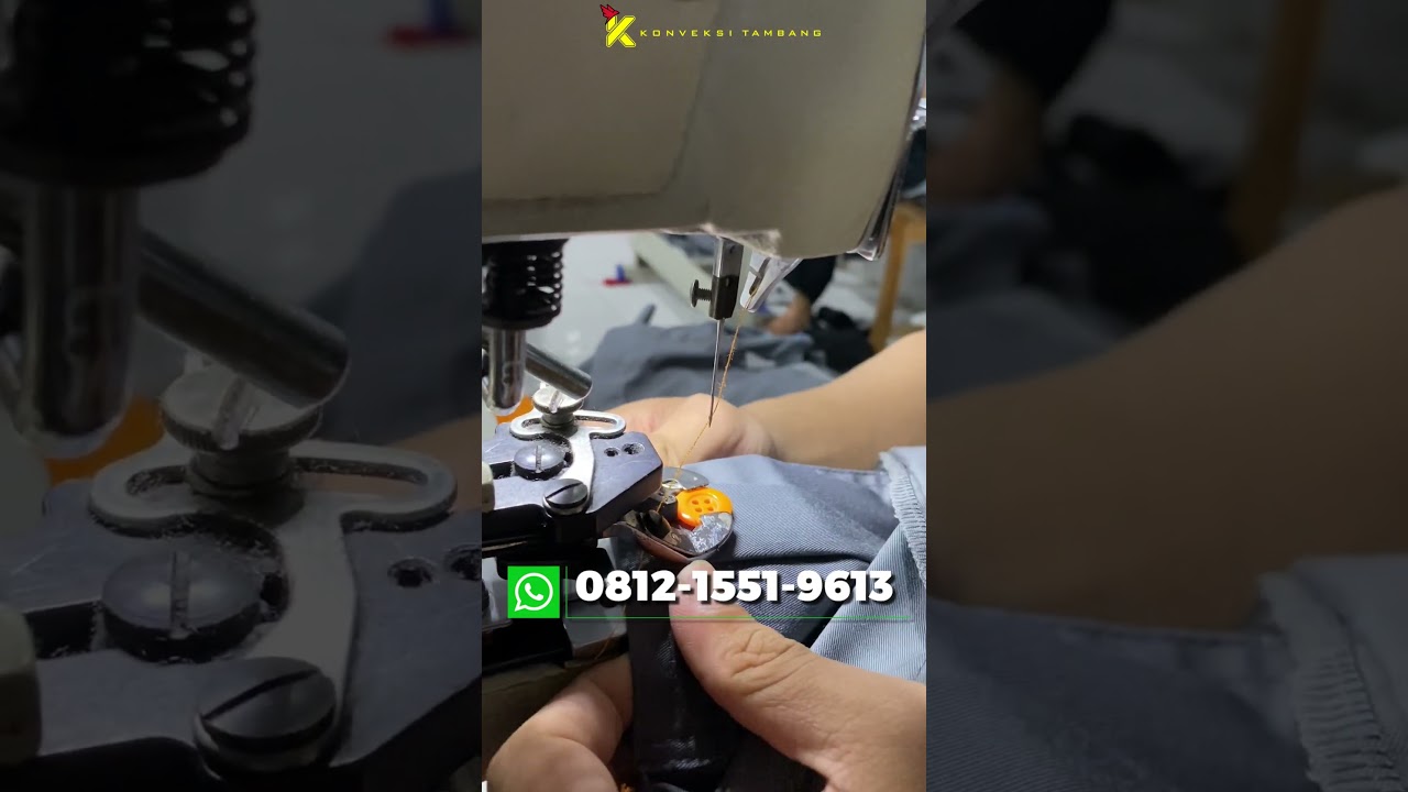 PABRIK KONVEKSI !! Lihat Cara Jahit Kancing Otomatis di KTJ 