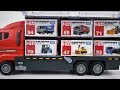 19 Tomica Working Cars | Unboxing &amp; Organizing into Convoy Truck ~ トミカはたらく車12台！開封レビュー