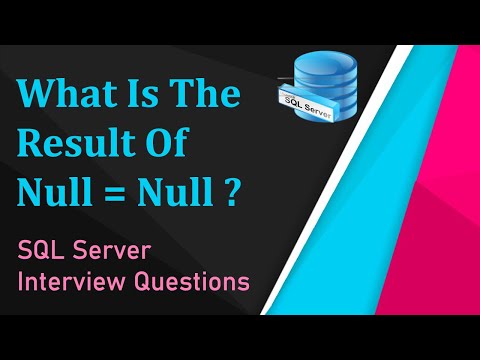 SQL Interview Question | What's The Result Of ( NULL = NULL ) ? SQL Server Interview Question | SQL