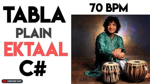 Plain Ektaal Tabla Loop For Riyaz And Singing | 70Bpm | C# Scale | 12 Matra #muzzico