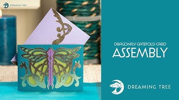 SVG File - Dragonfly Gatefold Card - Assembly Tutorial (For Cricut, Silhouette, and ScanNCut)