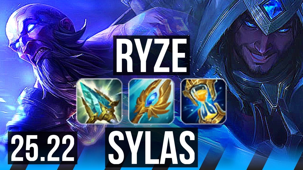 RYZE vs SYLAS (MID) | 12/0/9, Legendary | EUW Master | 25.22