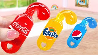 Honey Coca Fanta or Pepsi Jelly 🍯 Making Sweetest Miniature Honey Jelly Step by Step 🍒 Min Cakes
