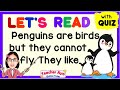 READING LESSON with QUIZ for GRADE1, 2, 3 | PRACTICE READING | READING TUTORIAL | TEACHER AYA