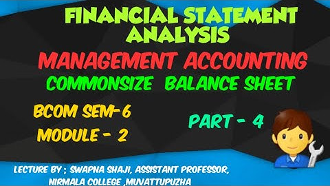 COMMONSIZE BALANCE SHEET,  MANAGEMENT ACCOUNTING