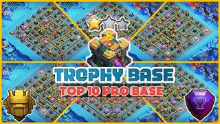 TOP 10 TH14 TROPHY BASE + REPLAY  || TH14 TROPHY BASE WITH LINK || TH14 ANTI 3 STAR BASE