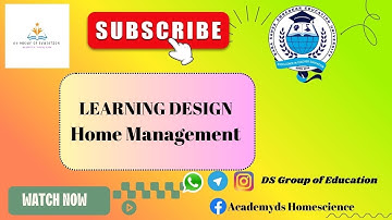 B Ed 2nd Semester Learning Design - Home Management :: WBUTTEPA (BSAEU)