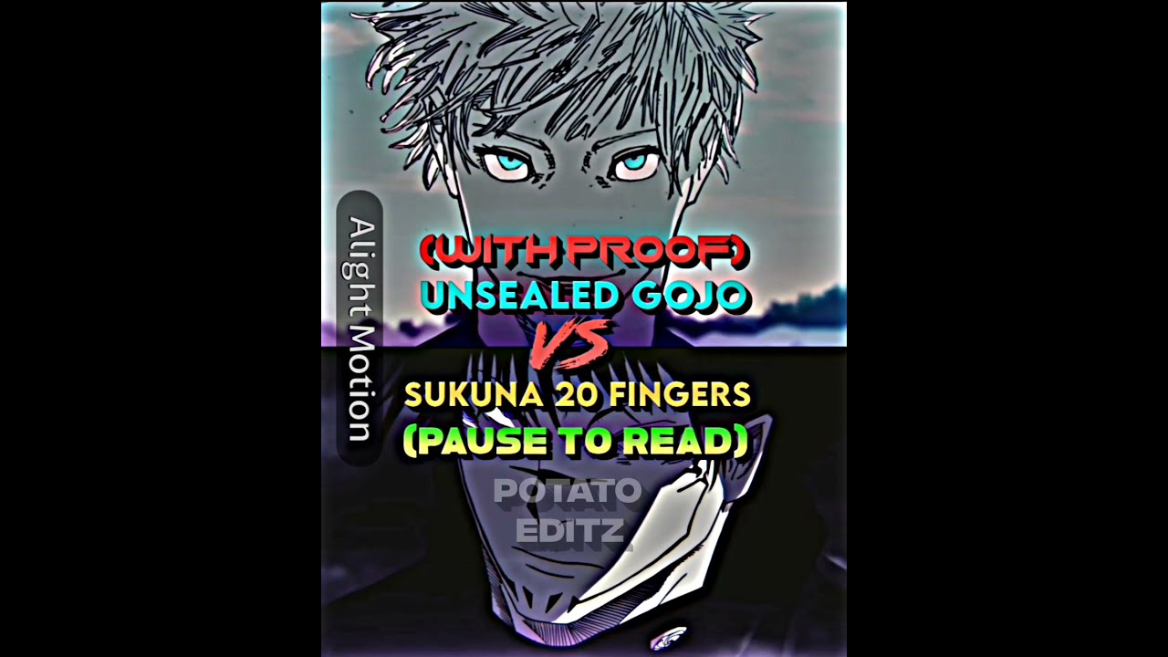 UNSEALED GOJO VS 20F SUKUNA|CHAPTER 221#gojo#sukuna#jujutsukaisen - youtube