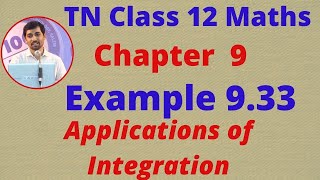 Class 12 Maths CHAPTER 9 – Applications of Integration Example 9.33 TN New Syllabus
