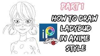 how to draw miraculous ladybug in anime style || ibis paint x tutorial || part 1 screenshot 5