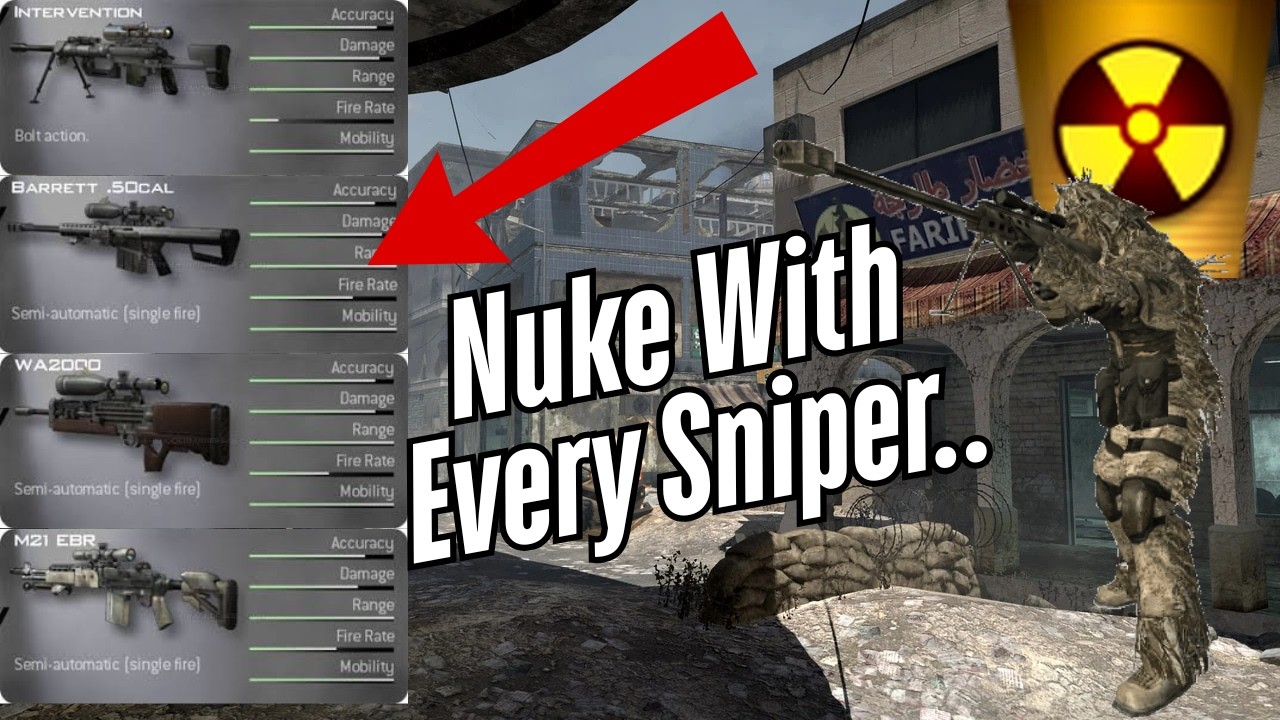 Getting A Nuke With Every Sniper In One Video... | MW2 (2009) - YouTube