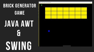 Brick Generator Game created by using Java AWT and swing on Eclipse IDE.